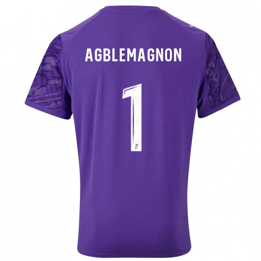 Danxen Kid Jordan Agblemagnon #1 Purple White Goalkeeper Jersey 2025/26 T-Shirt