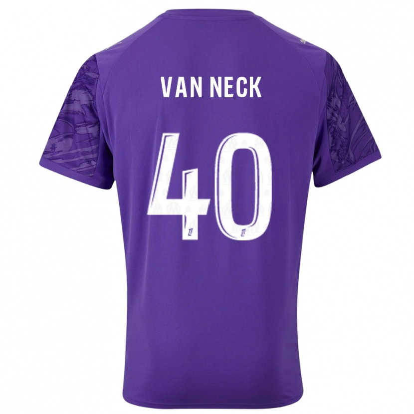 Danxen Kid Jelle Van Neck #40 Purple White Goalkeeper Jersey 2025/26 T-Shirt