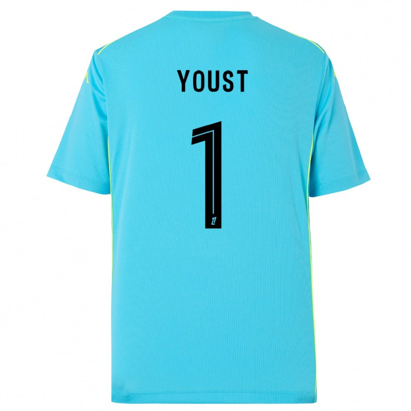 Danxen Kid Matys Youst #1 Sky Blue Black Goalkeeper Jersey 2025/26 T-Shirt