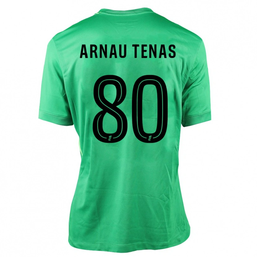 Danxen Kid Arnau Tenas #80 Green Black Goalkeeper Jersey 2025/26 T-Shirt