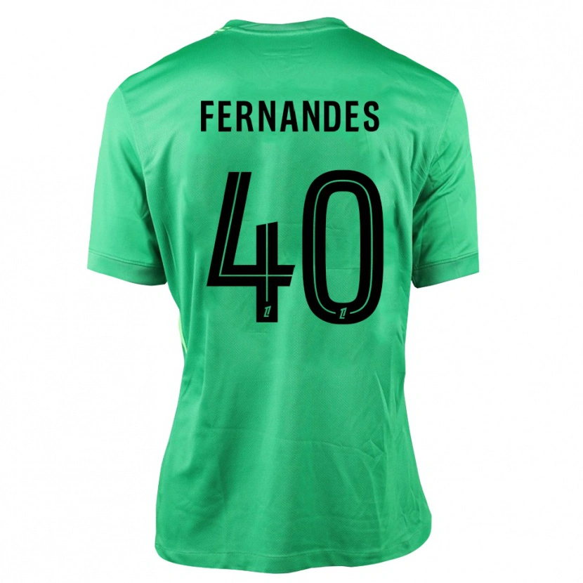 Danxen Kid Alyssa Fernandes #40 Green Black Goalkeeper Jersey 2025/26 T-Shirt