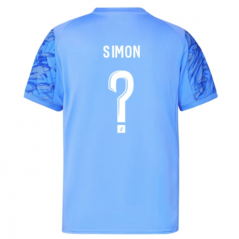 Danxen Kid Jules Simon #0 Blue White Goalkeeper Jersey 2025/26 T-Shirt