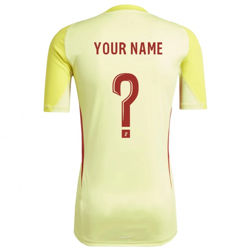 Danxen Kid RC Strasbourg Light Yellow Red Goalkeeper Jersey 2025/26 T-Shirt
