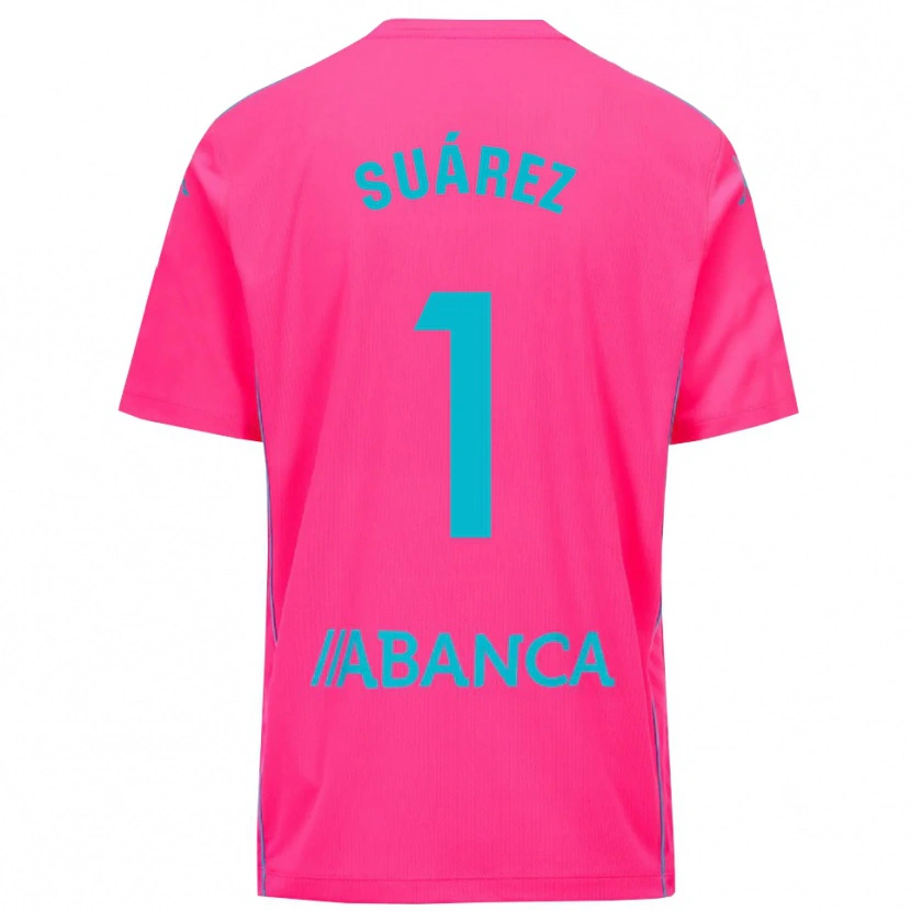 Danxen Kid Brais Suárez #1 Deep Pink Black Goalkeeper Jersey 2025/26 T-Shirt