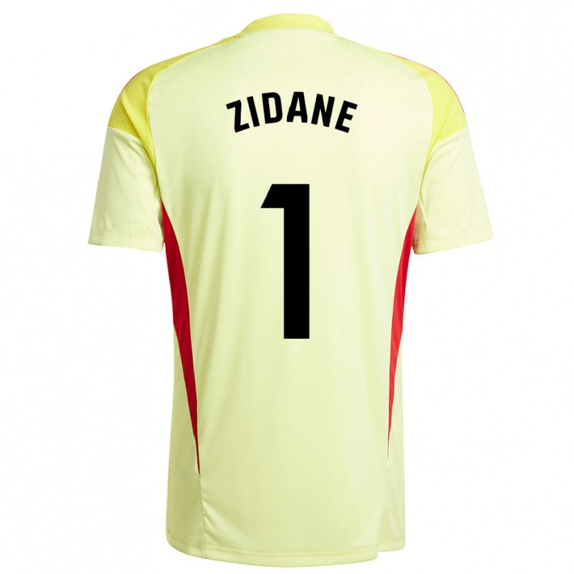 Danxen Kid Luca Zidane #1 Light Yellow Black Goalkeeper Jersey 2025/26 T-Shirt