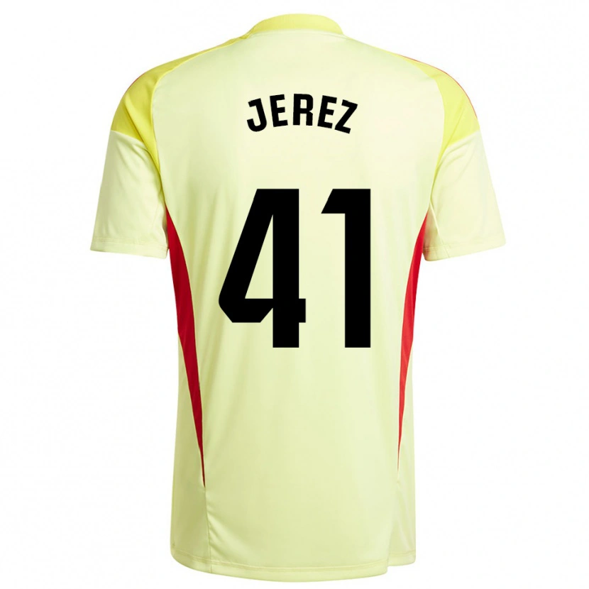 Danxen Kid Adrián Jerez #41 Light Yellow Black Goalkeeper Jersey 2025/26 T-Shirt