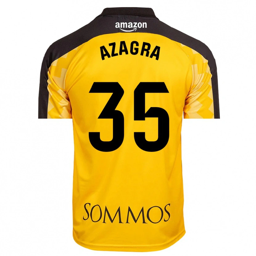 Danxen Kid Nico Azagra #35 Yellow Black Goalkeeper Jersey 2025/26 T-Shirt