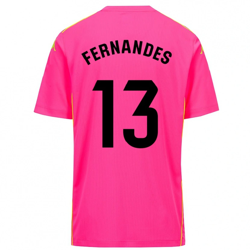 Danxen Kid Guilherme Fernandes #13 Deep Pink Black Goalkeeper Jersey 2025/26 T-Shirt