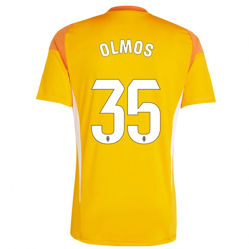 Danxen Kid Lucas Olmos #35 Dark Orange Yellow Goalkeeper Jersey 2025/26 T-Shirt