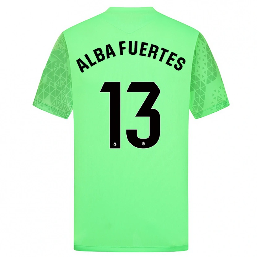 Danxen Kid Alba Fuertes #13 Spring Green Black Goalkeeper Jersey 2025/26 T-Shirt