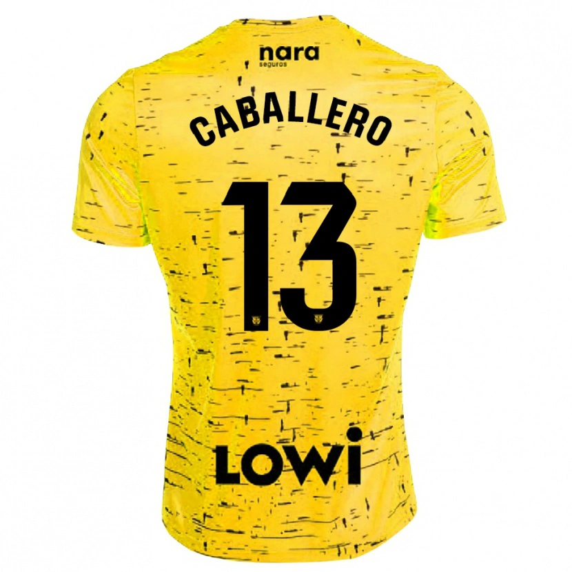Danxen Kid Hugo Caballero #13 Yellow Black Goalkeeper Jersey 2025/26 T-Shirt