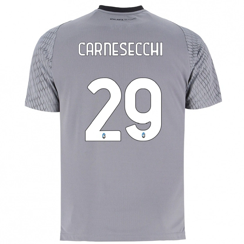 Danxen Kid Marco Carnesecchi #29 Gray Blue Red Goalkeeper Jersey 2025/26 T-Shirt