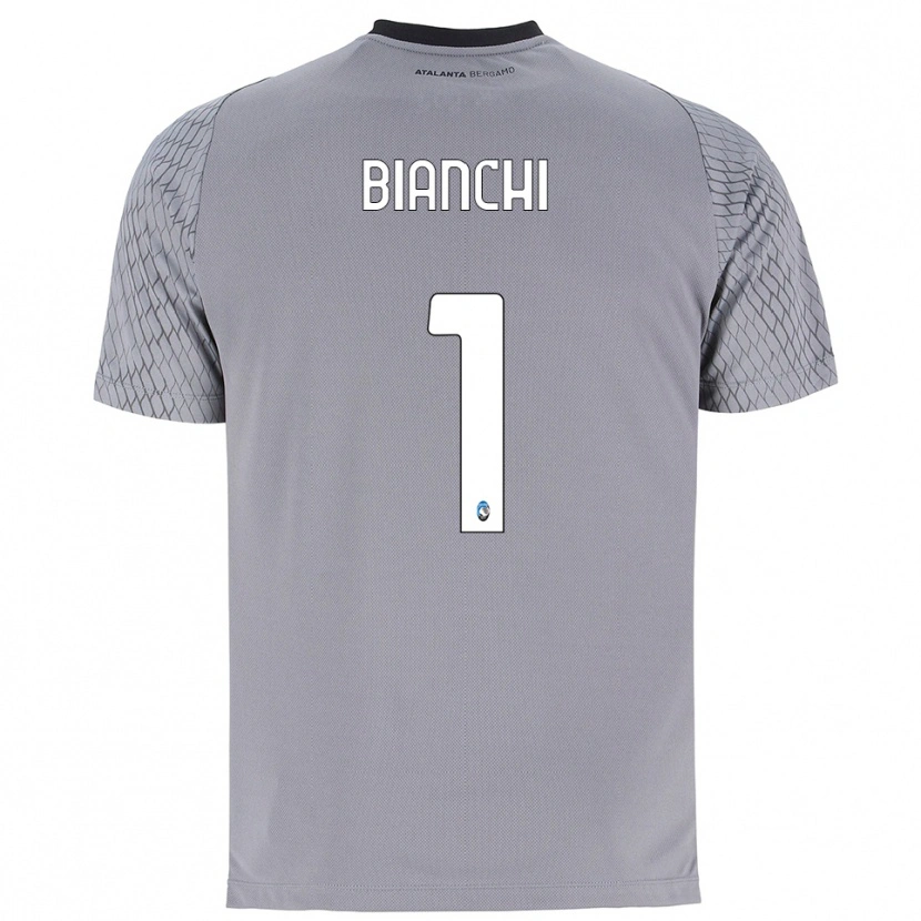 Danxen Kid Mattia Bianchi #1 Gray Blue Red Goalkeeper Jersey 2025/26 T-Shirt
