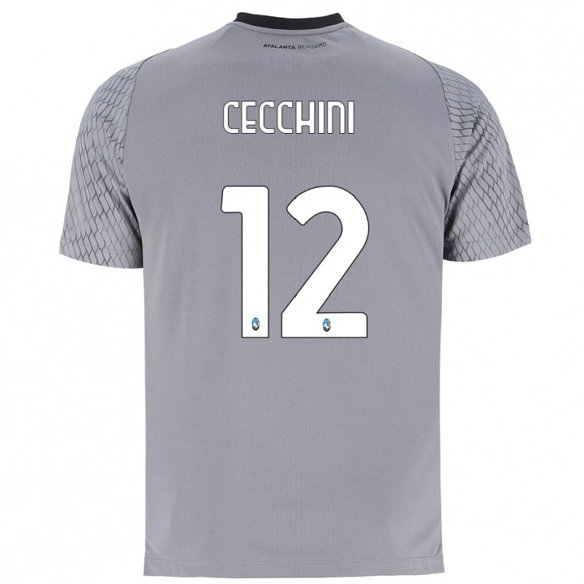 Danxen Kid Filippo Cecchini #12 Gray Blue Red Goalkeeper Jersey 2025/26 T-Shirt
