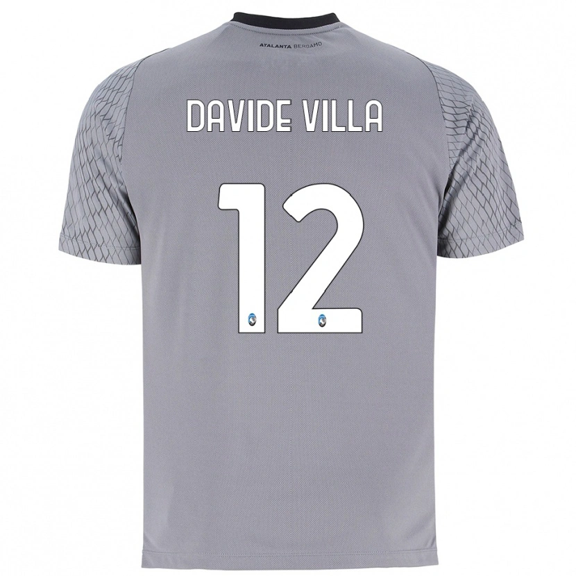 Danxen Kid Matteo Davide Villa #12 Gray Blue Red Goalkeeper Jersey 2025/26 T-Shirt