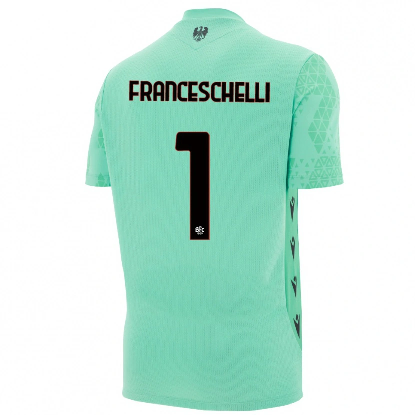 Danxen Kid Matteo Franceschelli #1 Mint Blue Black Goalkeeper Jersey 2025/26 T-Shirt