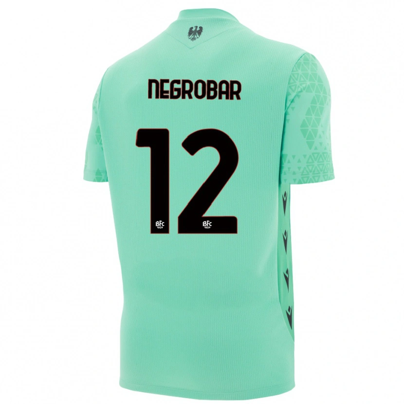 Danxen Kid Lucas Negrobar #12 Mint Blue Black Goalkeeper Jersey 2025/26 T-Shirt