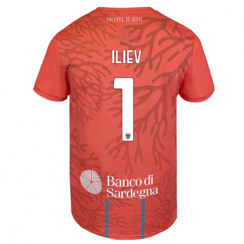 Danxen Kid Velizar-Iliya Iliev #1 Orange Red White Goalkeeper Jersey 2025/26 T-Shirt