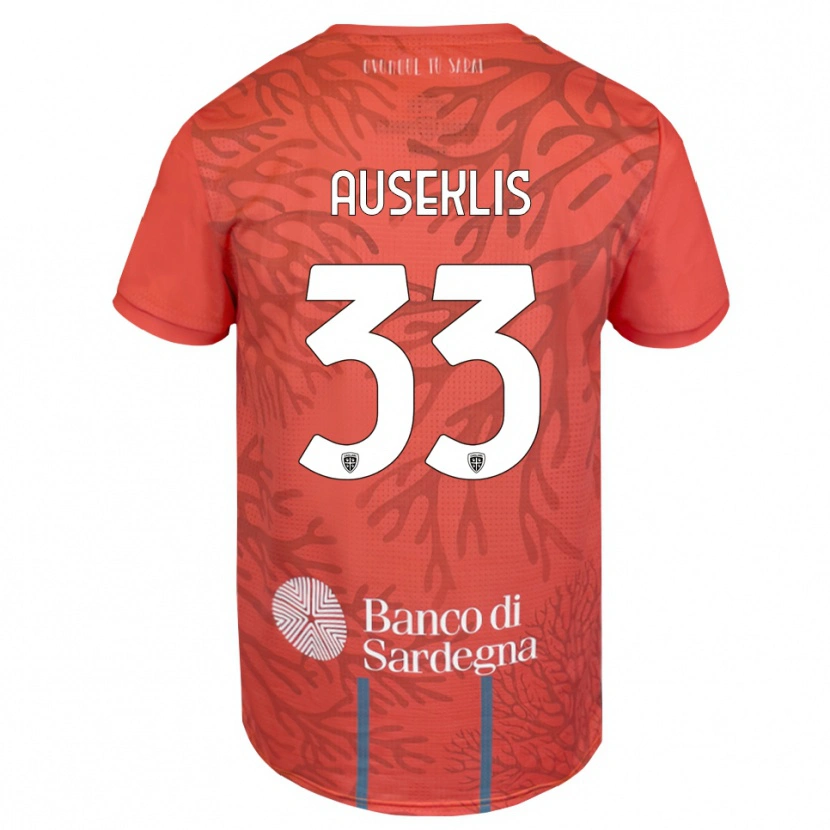 Danxen Kid Henrijs Auseklis #33 Orange Red White Goalkeeper Jersey 2025/26 T-Shirt
