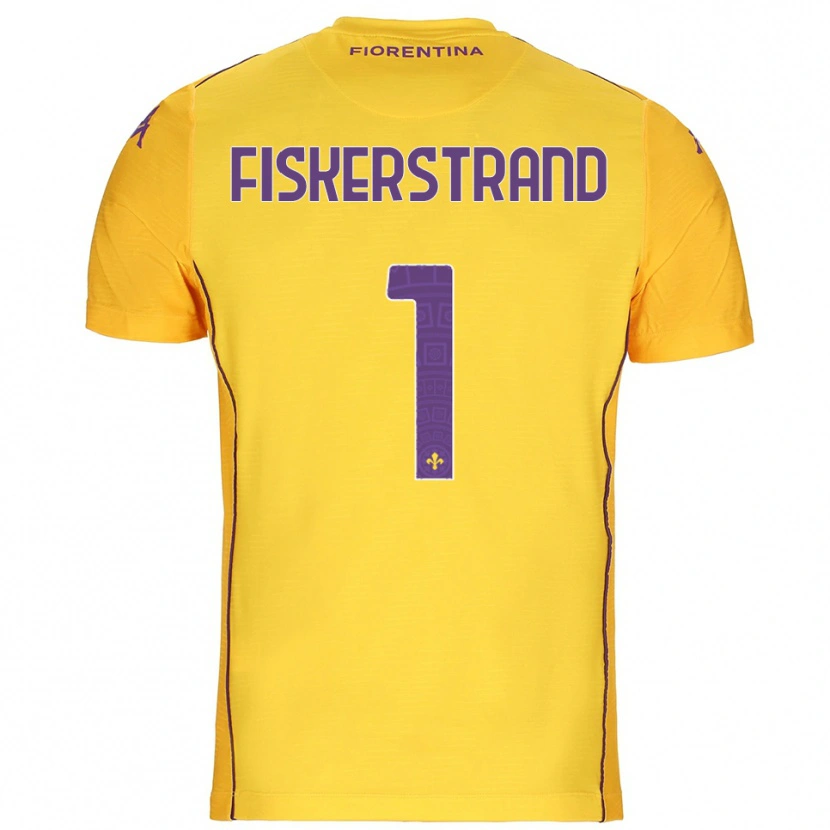 Danxen Kid Cecilie Fiskerstrand #1 Orange Yellow Purple Goalkeeper Jersey 2025/26 T-Shirt