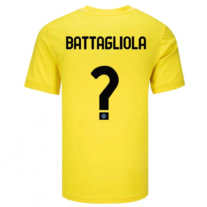 Danxen Kid Lorenzo Battagliola #0 Light Yellow Black Goalkeeper Jersey 2025/26 T-Shirt