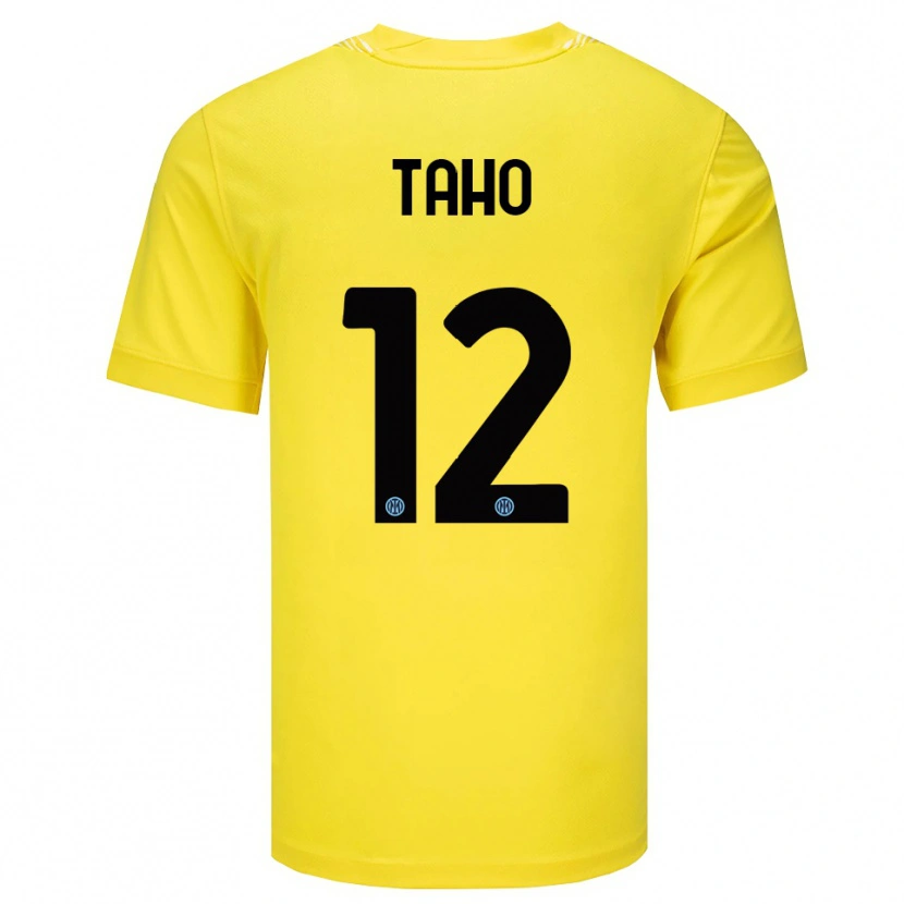Danxen Kid Alain Taho #12 Light Yellow Black Goalkeeper Jersey 2025/26 T-Shirt