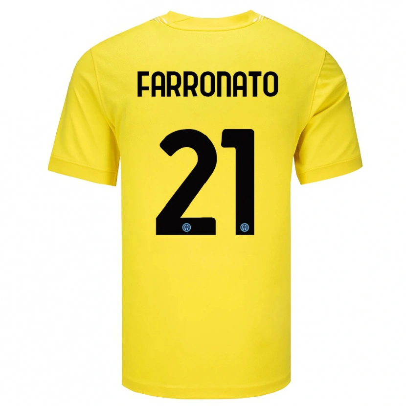 Danxen Kid Matteo Farronato #21 Light Yellow Black Goalkeeper Jersey 2025/26 T-Shirt