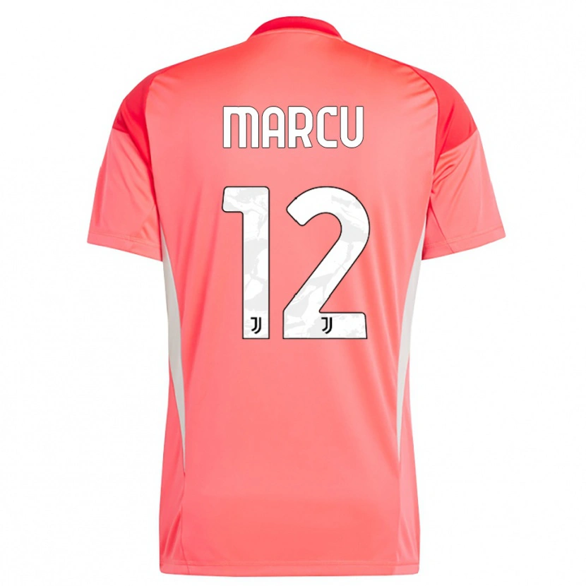 Danxen Kid Alessio Marcu #12 Red Orange Goalkeeper Jersey 2025/26 T-Shirt