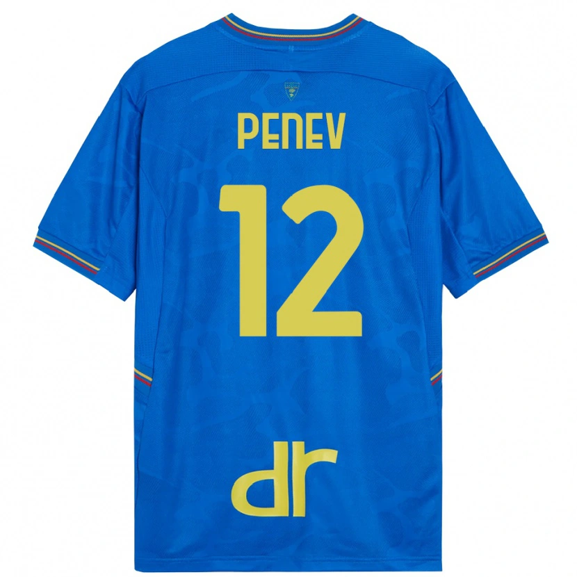 Danxen Kid Plamen Penev #12 Royal Blue Brown Goalkeeper Jersey 2025/26 T-Shirt
