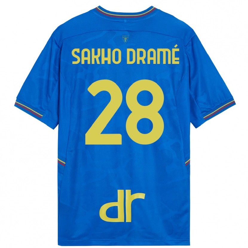 Danxen Kid Samba Sakho Dramé #28 Royal Blue Brown Goalkeeper Jersey 2025/26 T-Shirt
