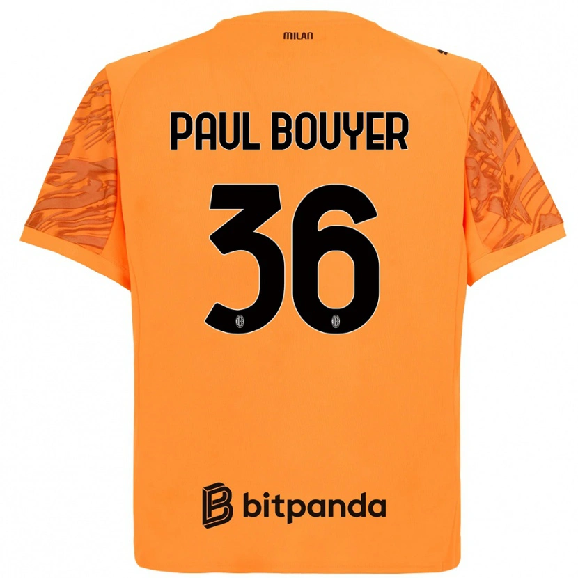 Danxen Kid Léo Paul Bouyer #36 Orange Yellow Black Goalkeeper Jersey 2025/26 T-Shirt