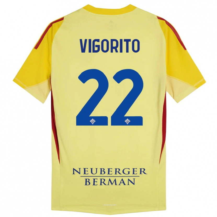 Danxen Kid Mauro Vigorito #22 Light Yellow Black Goalkeeper Jersey 2025/26 T-Shirt