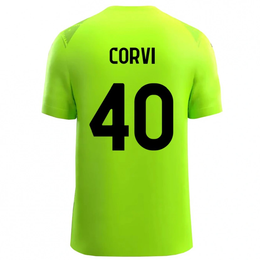 Danxen Kid Edoardo Corvi #40 Lawn Green Black Goalkeeper Jersey 2025/26 T-Shirt