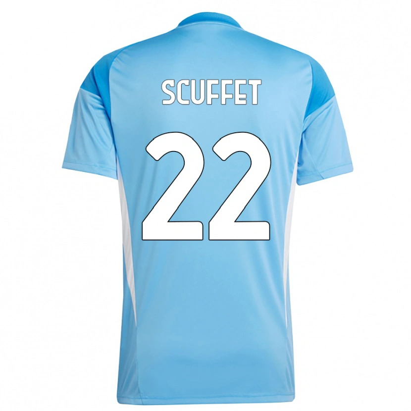 Danxen Kid Simone Scuffet #22 Sky Blue White Goalkeeper Jersey 2025/26 T-Shirt