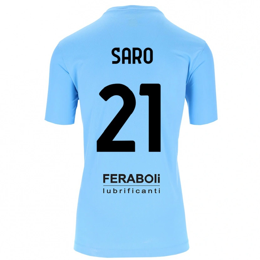 Danxen Kid Gianluca Saro #21 Sky Blue Black Goalkeeper Jersey 2025/26 T-Shirt