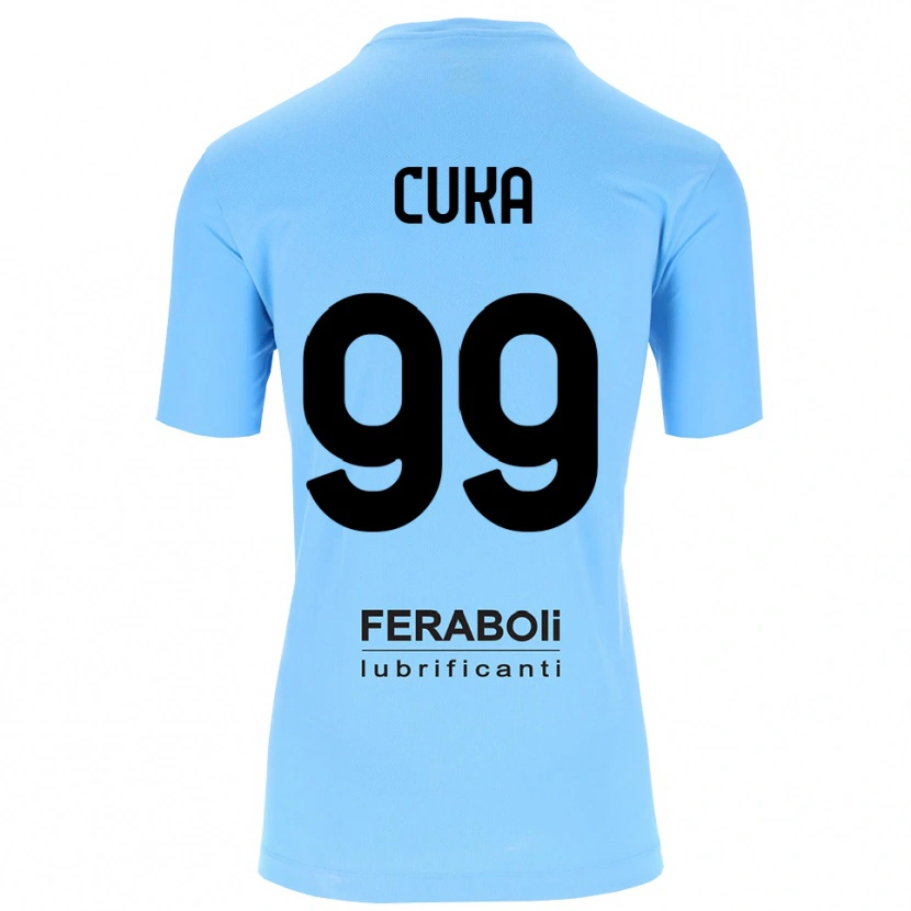 Danxen Kid Samuel Cuka #99 Sky Blue Black Goalkeeper Jersey 2025/26 T-Shirt