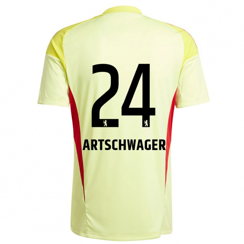 Danxen Kid Finn Artschwager #24 Light Yellow Black Goalkeeper Jersey 2025/26 T-Shirt
