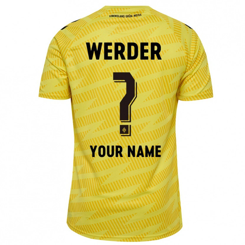 Danxen Kid Werder Bremen Yellow Black Goalkeeper Jersey 2025/26 T-Shirt