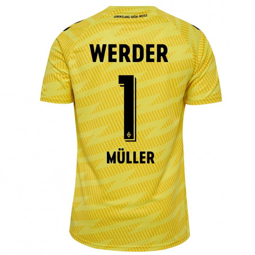 Danxen Kid Vincent Müller #1 Yellow Black Goalkeeper Jersey 2025/26 T-Shirt