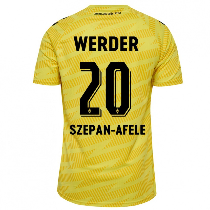 Danxen Kid Gianni Szepan-Afele #20 Yellow Black Goalkeeper Jersey 2025/26 T-Shirt