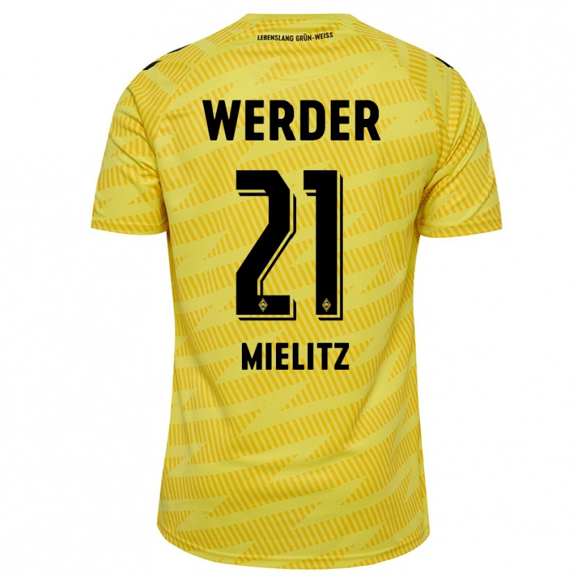 Danxen Kid Sebastian Mielitz #21 Yellow Black Goalkeeper Jersey 2025/26 T-Shirt