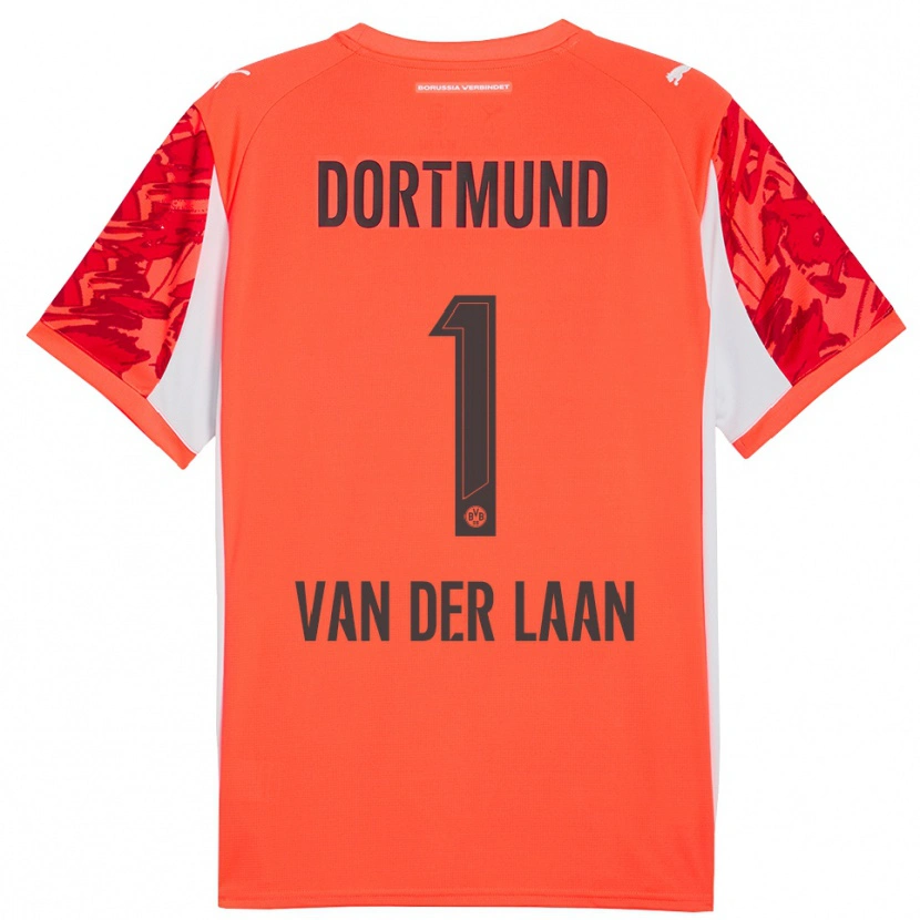 Danxen Kid Laura Van Der Laan #1 Red Orange Goalkeeper Jersey 2025/26 T-Shirt