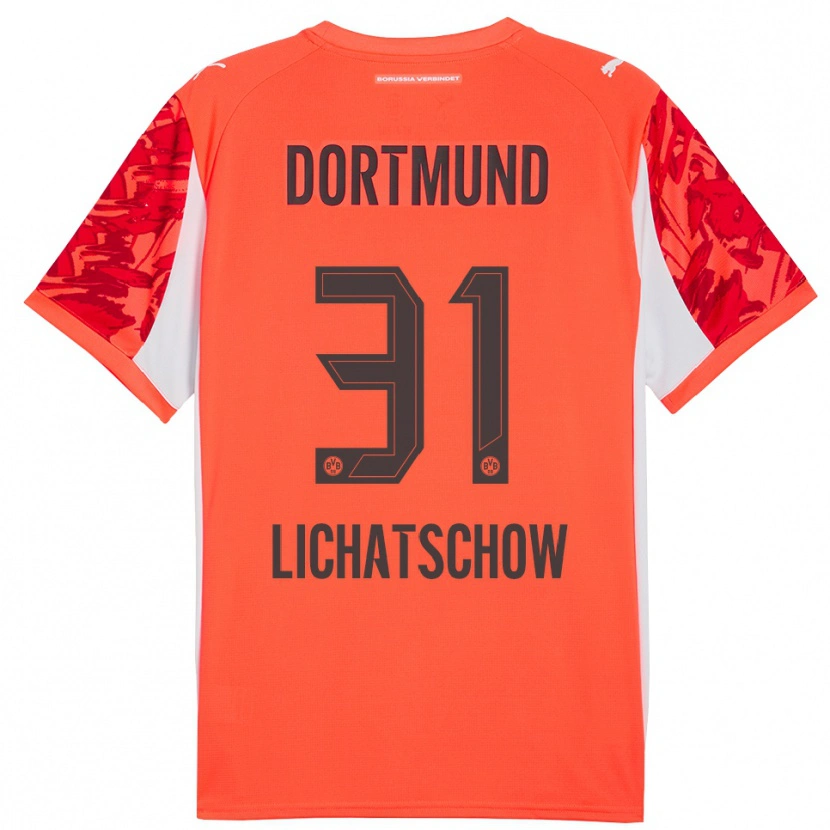 Danxen Kid Deniese Lichatschow #31 Red Orange Goalkeeper Jersey 2025/26 T-Shirt