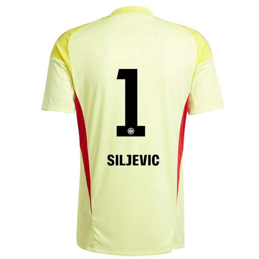 Danxen Kid Amil Siljevic #1 Light Yellow Black Goalkeeper Jersey 2025/26 T-Shirt