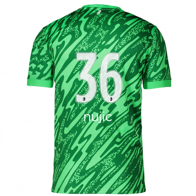 Danxen Kid Luka Nujic #36 Green White Goalkeeper Jersey 2025/26 T-Shirt