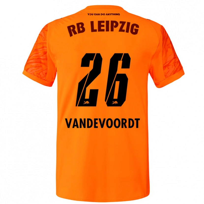 Danxen Kid Maarten Vandevoordt #26 Orange Red Goalkeeper Jersey 2025/26 T-Shirt