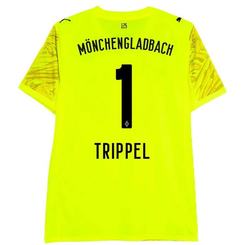 Danxen Kid Marcello Trippel #1 Yellow Black Goalkeeper Jersey 2025/26 T-Shirt