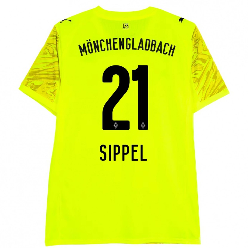 Danxen Kid Tobias Sippel #21 Yellow Black Goalkeeper Jersey 2025/26 T-Shirt