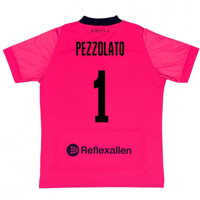 Danxen Kid Michele Pezzolato #1 Deep Pink Black Goalkeeper Jersey 2025/26 T-Shirt