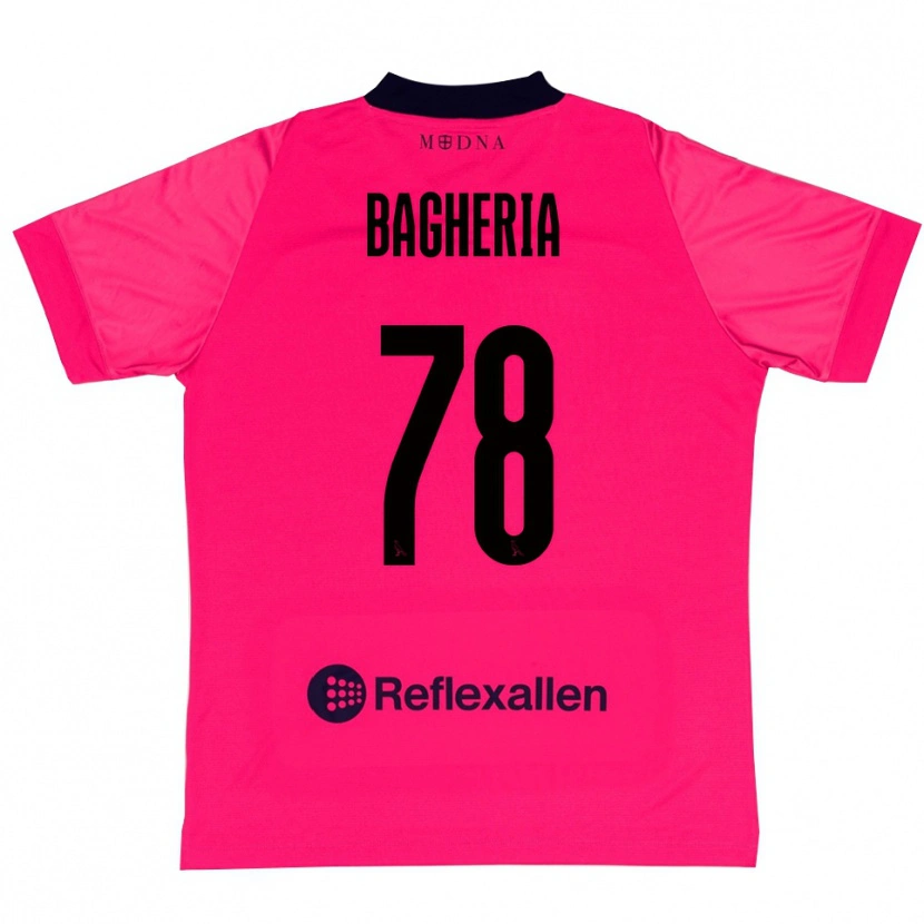 Danxen Kid Fabrizio Bagheria #78 Deep Pink Black Goalkeeper Jersey 2025/26 T-Shirt